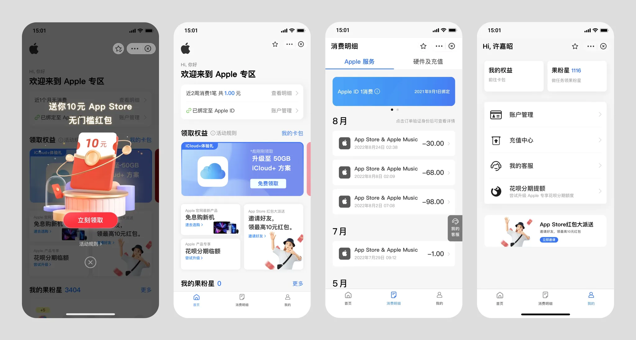 Key pages of the Apple Zone