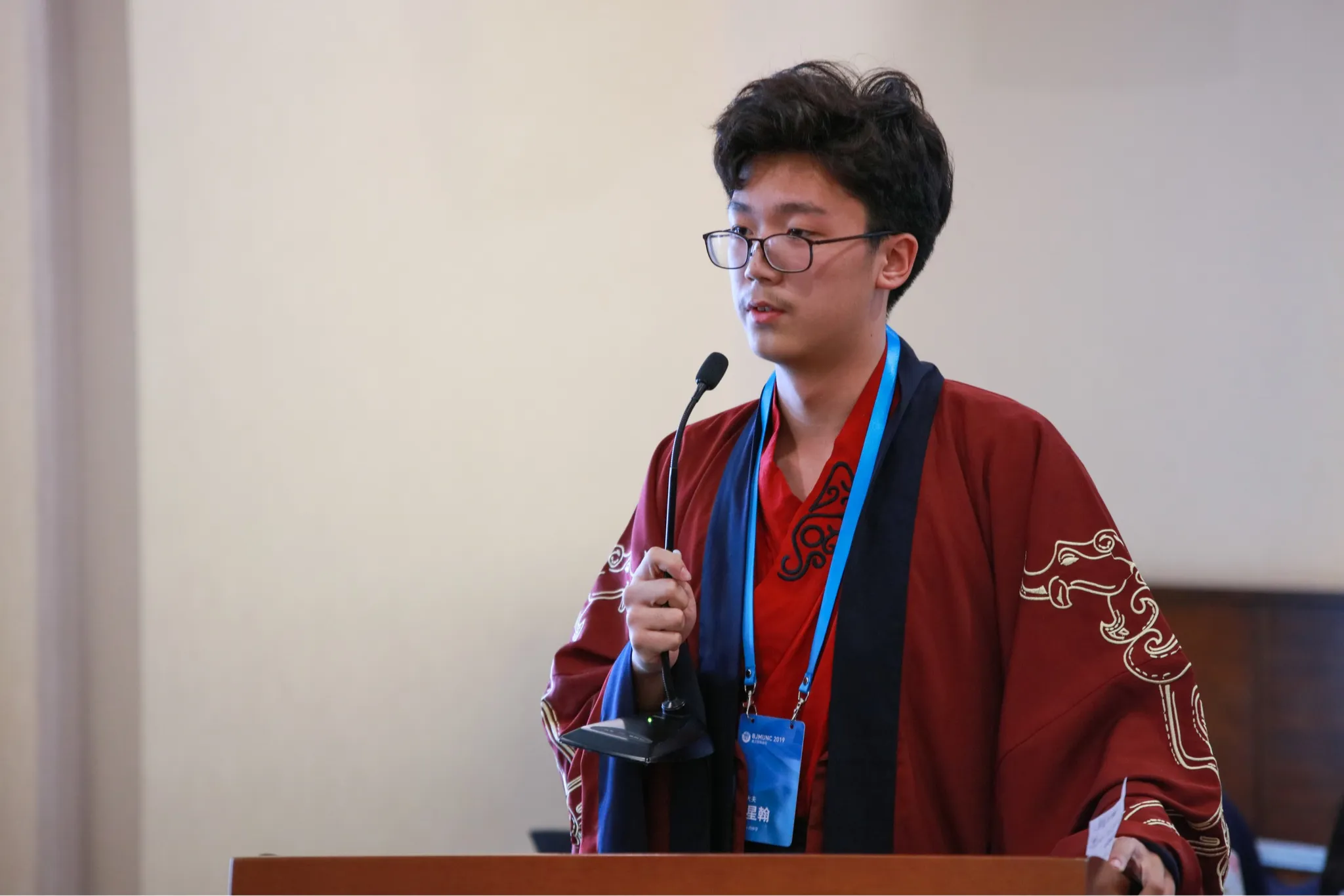 Delegate role playing a Ming dynasty character