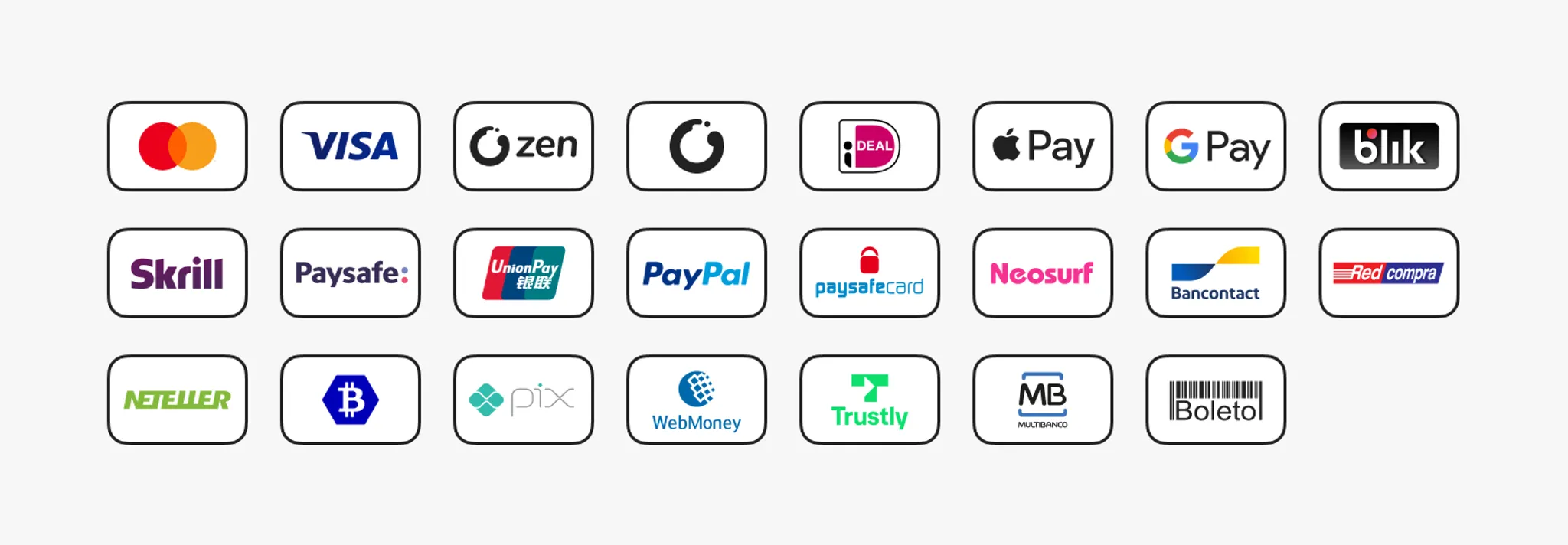 Various payment acceptance marks that are now ubiquitous